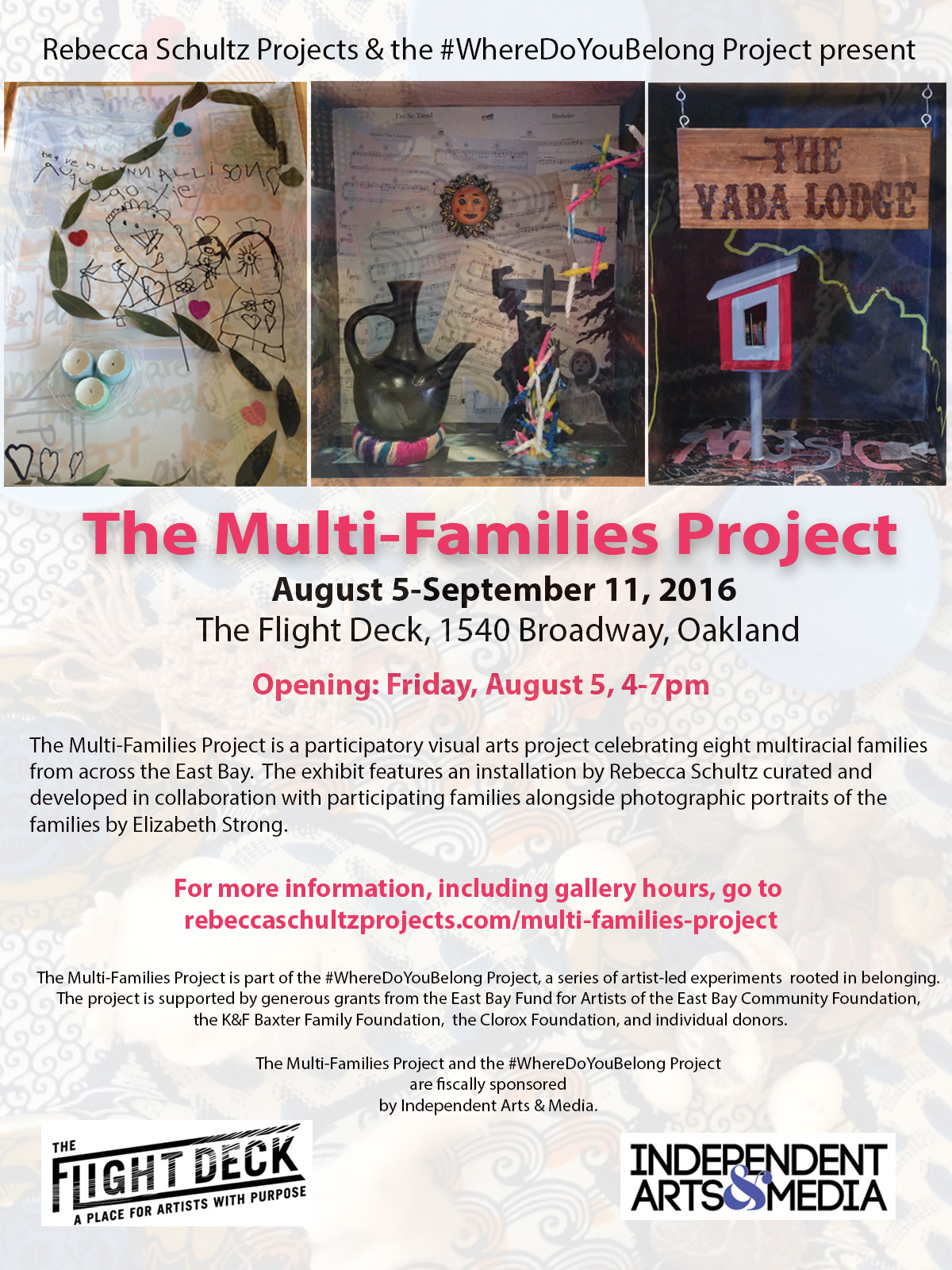 The Multi-Families Project exhibition at The Flight Deck, August to September 2016