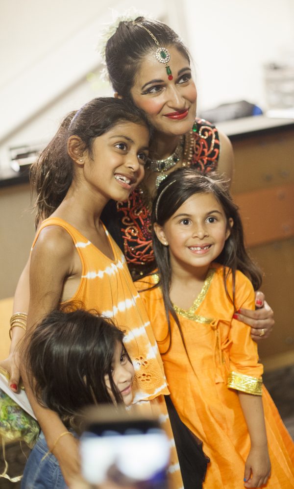 Amrita Kathak with three children