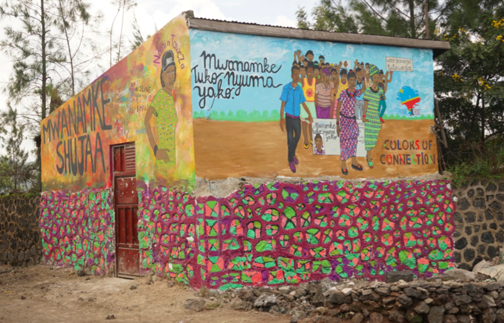 Development and Promotion of Women Leadership Mural, Goma, DR Congo - Colors of Connection (2016)