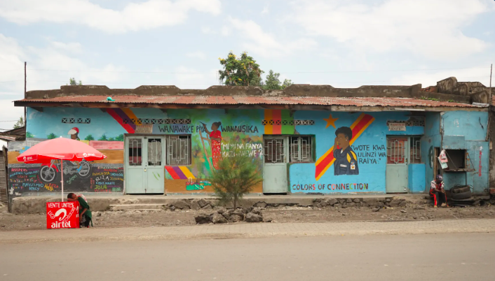 Women in the Workforce Mural, Goma, DR Congo - Colors of Connection (2016)
