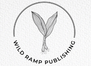 Wild Ramp Publishing logo with the words in a circle surrounding two leaves